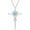 03-Mar Birthstone - Aquamarine, variant on FANCIME Birthstone Cross Necklace for Women Birthstone Necklace Heart Infinity Cross Pendant Necklace Fine Jewelry Christmas Birthday Holiday Gifts for Her, 16"+2" Inches