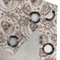 thumbnail image 4 of Ambesonne Grommet Curtain, , 50"x72", Ivory Cocoa and Pale Brown, 4 of 5
