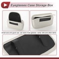 thumbnail image 6 of Unique Bargains Car Sunglasses Case Universal Car Visor Eyeglasses Holder Storage Box PU Leather Grey,White 21.5x12cm 1 Pcs, 6 of 7