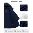 thumbnail image 6 of Wantdo Girl's Puffer Coat Warm Winter Coat Winter Puffer Jacket Waterproof Snow Coat Navy 8, 6 of 8