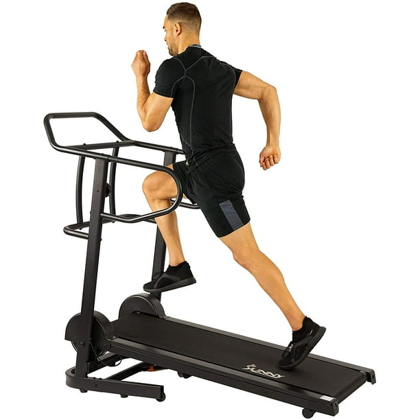 Sunny Health & Fitness Manual Treadmill with 16 Levels of Magnetic