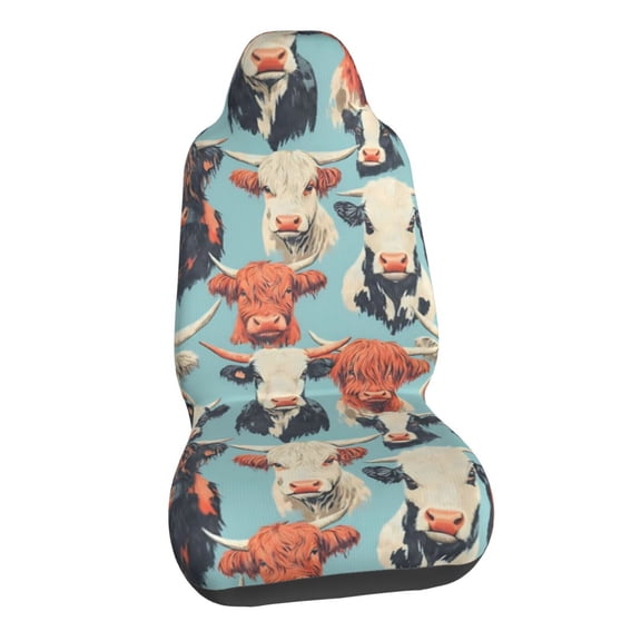 Highland Cow Car Seat Covers Stretch Car Seat Protectors Universal Fit