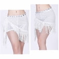 thumbnail image 4 of Loopsun Womens Summer Skirts, Skirts for Women, Women's Dance Costume Tassel Waist Chain Hollow Triangular Scarf Lace Up Hip Towel Skirt White Free Size, 4 of 4