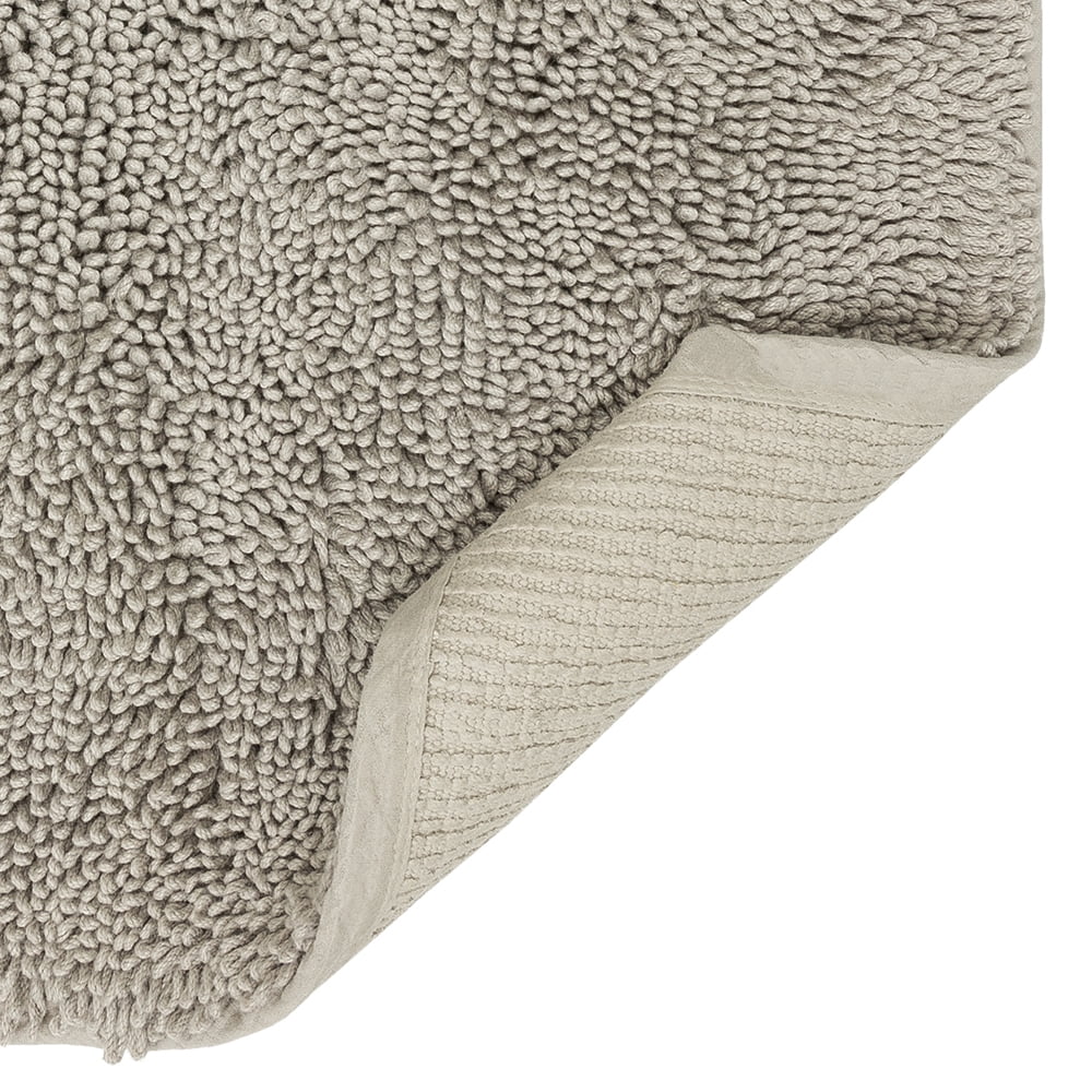 Mohawk Home Classic Cotton Plush Stain/Fade Resistant Non-Slip Washable Bath Mat, Silver, 2' X 5'