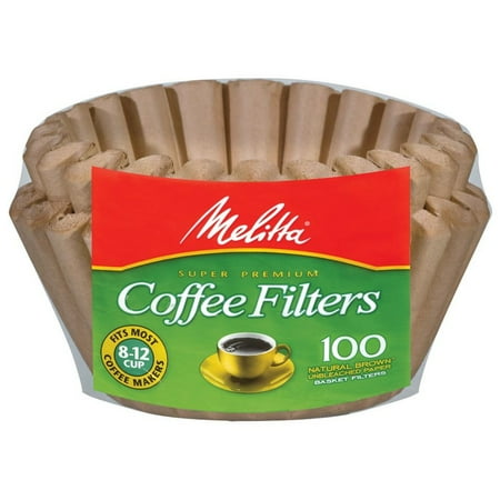 Melitta Basket Coffee Filters Natural Brown Unbleached 100 Count