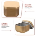 thumbnail image 5 of Round Container Lid Candle Jar Aluminum Tin Empty Metal Candy Refillable Containers Square Tins Small 2 Pcs, 5 of 6