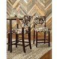 thumbnail image 2 of Linon Corey 24" Mid Back Indoor Udder Madness Counter Stool, Espresso/Brown Cow Print, 2 of 11