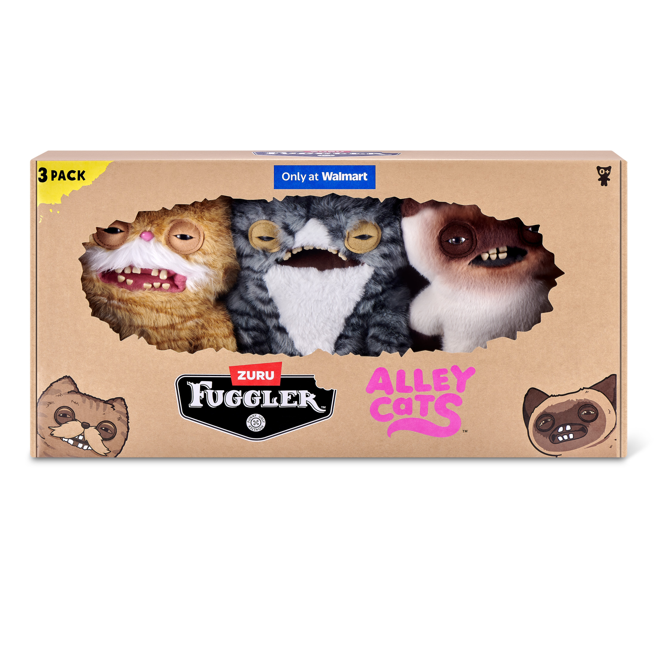 Fuggler Alley Cats 9-Inch Plush Toy, 3-Pack photo 8