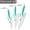 Lake Green, variant on 3-Piece Ceramic Knife Set with Covers-Sharp White Blade Rust Proof Kitchen Knives Stain Resistant Household Vegetables Slicing Tool