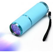 Coolrunner 1PCS LED Flashlight, Small Glow Flashlights with 9 LED Lights, Portable Light Nail Dryer for Nail Gel (BLUE)