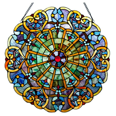River of Goods Stained Glass Webbed Heart Window