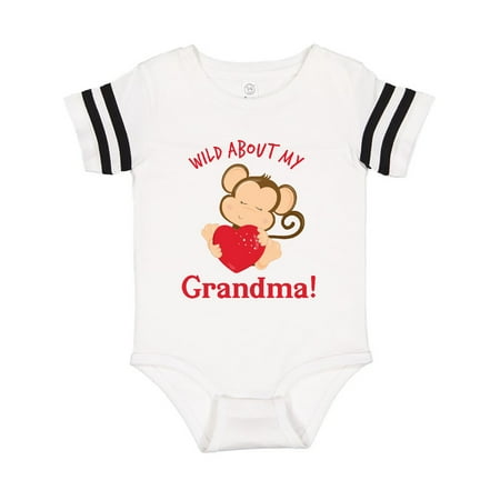 

Inktastic Wild About my Grandma Gift Baby Boy or Baby Girl Bodysuit