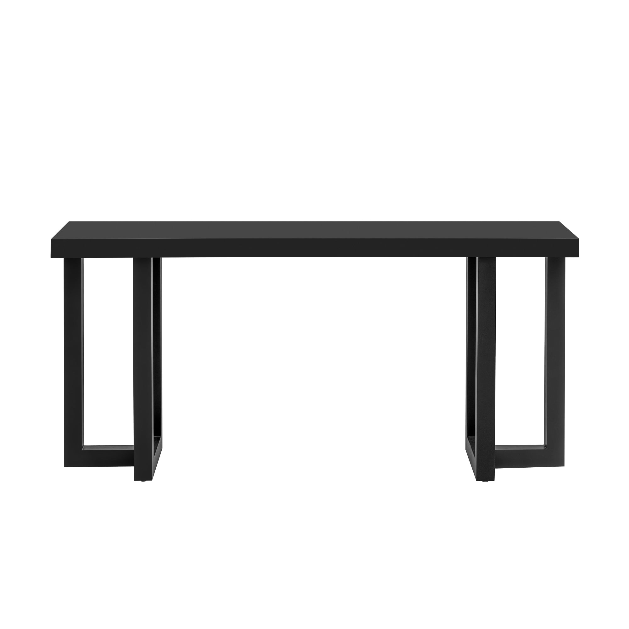 Euroco 63" Console Table, Narrow Sofa Table Behind Couch Entryway Table with Solid Wood Legs, Suitable for Entryway, Hallway, Living Room,Black