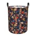 thumbnail image 2 of Uemuo Orchids Flowers Pattern Circular Laundry Hamper Basket with handles,Collapsible laundry basket,Large capacity laundry hamper,Laundry Organizer-Medium, 2 of 8