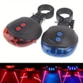 thumbnail image 2 of QJUHUNG LED Bicycle Taillights with Dual Laser Lines and 5 LED Lights  ABS Material  Vehicle Mount  Battery Powered  ≤36V Operating Voltage  Normal Water Resistance  Set of 2 Safety War, 2 of 7