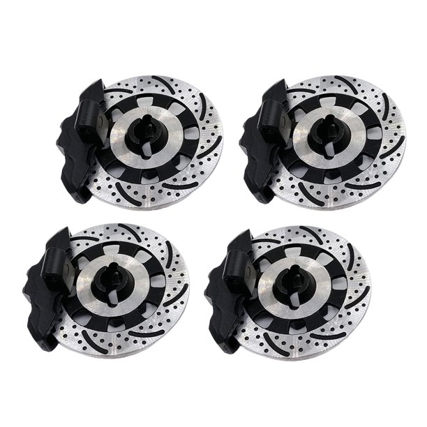 4 piezas de aleación de aluminio perfecl llanta de rueda de hexagonal decoración para UDR 1/7 RC coche de carreras accesorios Negro