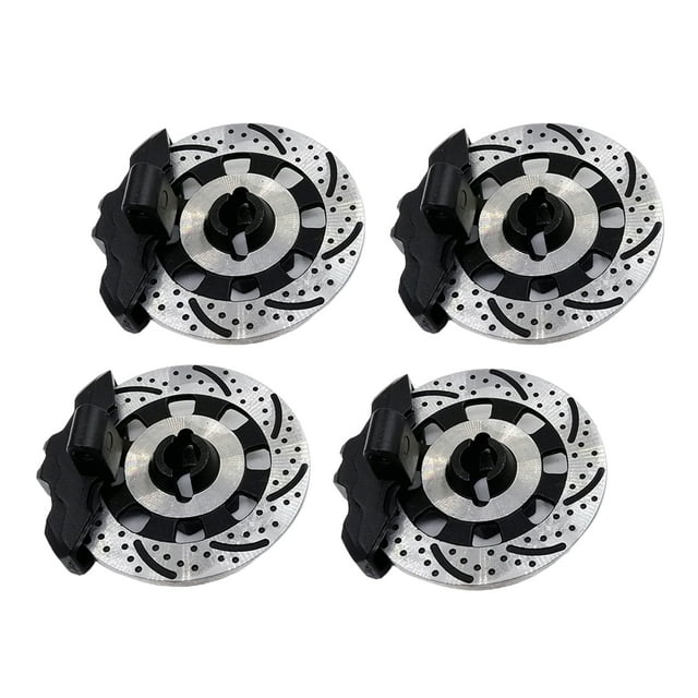 Paquete de 4 discos de freno de aluminio decorativos para ruedas, compatibles con UDR escala 1:7 Desert Short Negro