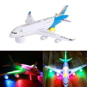 Aofa Funny Moving Flashing Lights Sounds Musical Electric Airplane Aircraft Kids Toy