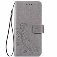 thumbnail image 2 of Galaxy S20 Wallet Case, Allytech PU Leather Clover Embossed Kickstand Folio Flip Slim Fit Wrist Strap Cards Holder Full Protection Wallet Case Cover for Samsung Galaxy S20 6.2" 2020, Gray, 2 of 6