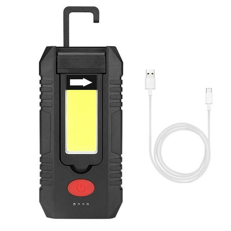 

USB Rechargeable Camping Lamp with Strong Magnet Hook LED Working Light 4 Modes Light Super COB