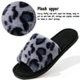 thumbnail image 3 of BERANMEY Leopard Open Toe Womens Slippers Cute Soft House Slippers for Women Men Anti-slip Thick Sole Indoor Bedroom Winter Home Slippers, 3 of 9