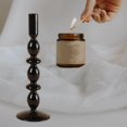 thumbnail image 3 of Retro Creative Nodiandle Holder Stand Glass Cylindrical Wedding Party Livng Table Centerpieces - B B, 3 of 8