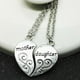 thumbnail image 3 of Fiudx Collar de Corazón para Hija, Elegante Joyería de Aleación de Plata, Perfecto para El Día de La Madre, Diseño Encantador para Bodas y Cumpleaños, Celebración de Momentos Especiales, Una Sorpresa, 3 of 6