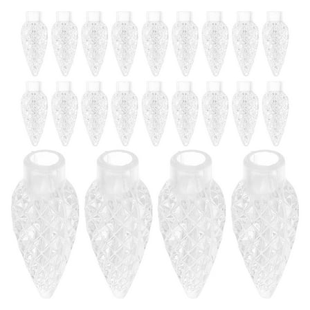 PBPBOX 100pcs Plastic Bulb Ornaments Transparent Decor for Indoor Outdoor General Users