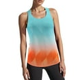 thumbnail image 3 of Womens Racerback Tank Tops Sleeveless Summer Athletic Tank Tops Crewneck T-Shirt Yoga Running Shirts for Women Plus Size Racerback Breathable Tee (Light Blue,S), 3 of 6