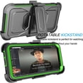 thumbnail image 3 of Galaxy S9 Plus Case, Samsung Galaxy S9 Plus Holster Clip, Tekcoo [Tshell] Shock Absorbing [Grass Green] Secure Swivel Locking Belt Defender Heavy Full Body Kickstand Carrying Tank Armor Cases Cover, 3 of 6