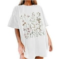 thumbnail image 7 of Drses Wildflowers Shirt for Women Oversized Floral Loose T Shirts Graphic Tees Flower Plant Shirts Womens Tops, 7 of 7