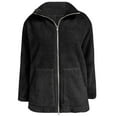 thumbnail image 3 of Liyamei Children's Solid Color Double Zipper Fleece Jacket Black 7-8 Years, 3 of 5