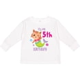 thumbnail image 3 of Inktastic It's My 5th Birthday with Cute Cat Mermaid Girls Long Sleeve Toddler T-Shirt, 3 of 5