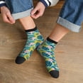 thumbnail image 3 of Pofeuu Tropical Floral Print 30cm Socks, Adult Running Hiking Socks for Youth and Adult, 3 of 7