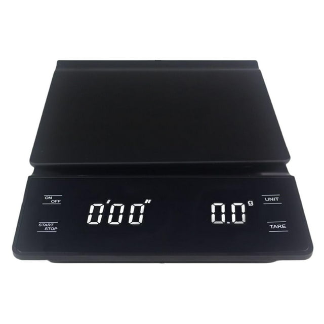 Báscula de cocina portátil con temporizador, 3 kg/0,1 g, balanza digital para café Batería
