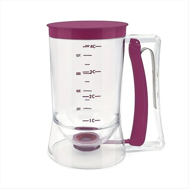 Pancake Cupcake Batter Dispenser Batter Dispenser Suitable for Cooking Any Baked Goods,1 x Pancake allocation bottle,Purple