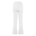 thumbnail image 3 of QATAINLAV Flare Leggings for Women V Crossover High Rise Workout Flared Yoga Pants Solid Casual Tummy Control Legging Pants with Pockets White S Lightning Sale, 3 of 5