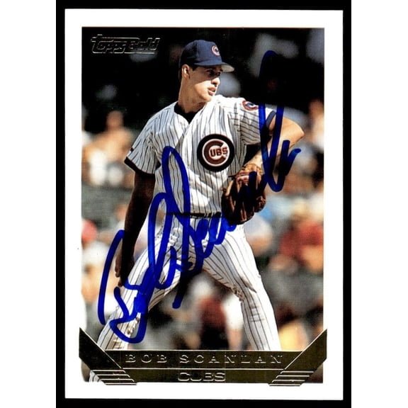 1993 Topps Gold Baseball Card Bob Scanlan Chicago Cubs #47