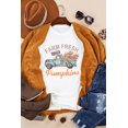 thumbnail image 4 of POGLIP Women's White FARM FRESH Pumpkin Graphic Tee, 4 of 6