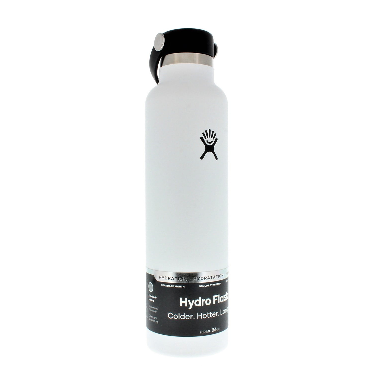 Hydro Flask: 24oz Standard Mouth Bottle White