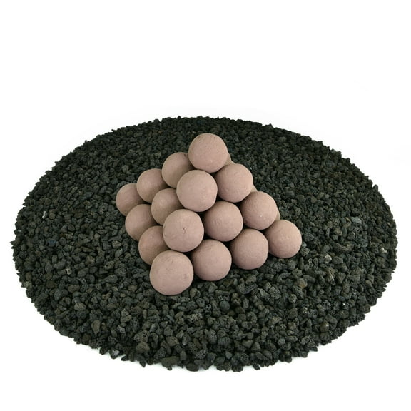 Adobe Red, Ceramic Fire Balls | 2" Set of 30