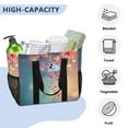 thumbnail image 5 of Valentine's Day Flying Hearts Reusable Grocery Bags with Handle Side Pocket Waterproof Shopping Portable Tote, 5 of 8
