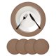 thumbnail image 1 of Juego de 4 manteles redondos Uxcell, manteles de cuero PVC de 13 pulgadas para decoración de mesa de comedor/cocina/fiesta [Color Cardamomo], 1 of 7