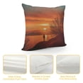 thumbnail image 4 of Orinice Sunset Graphic Decorative Cushion Throw Pillow Cover for Home Couch Living Room Bed Sofa Short Plush All Year Round Pillow Covers 1PC 20x20in, 4 of 5