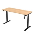 thumbnail image 3 of Escritorio de Altura Ajustable Randu Manual Base Negra Tablero 150x60 25mm Madera Clara, 3 of 6