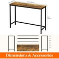 thumbnail image 2 of Lifewit Mesa Auxiliar Consola Estrecha con Estructura Metálica para Salón Entrada Mesa Recibidor Mesita Larga para Pasillo Despacho Mesa Decorativa para Dormitorio Fácil Montaje Marrón Rústico, 2 of 10