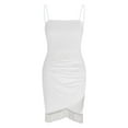 thumbnail image 5 of IROINNID Sheath Dress For Women Fashion Summer Casual V-Neck Camis Sleeveless Vest Long Dress Short Solid Color Dress, 5 of 8
