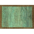 thumbnail image 1 of Ahgly Company Indoor Rectangle Abstract Turquoise Blue Modern Area Rugs, 2' x 4', 1 of 4