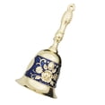 thumbnail image 2 of Girlsshop Hand Bells Hand Table Bell Metal Hand Bell Retro Hand-Cranked Bell Bar Hotel,Blue+Gold, 2 of 7