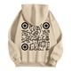 thumbnail image 4 of MHFRRA Suéter Unisex con Capucha, Mangas Largas y Bolsillos, Estampado de Código Qr En Color Liso, para Otoño E Invierno Beige, 4 of 4